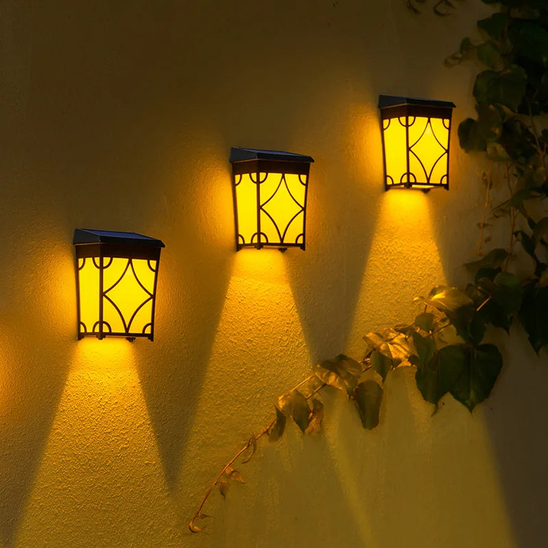 Afralia™ Solar Vintage Wall Light - 2 Modes LED Waterproof Fence Decor for Patio, Yard