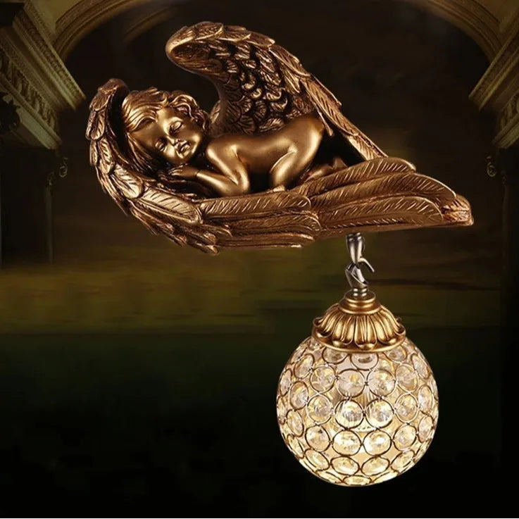 Afralia™ Little Angel Wall Lamp: Creative Bedroom Decor for Living Room & Children's Spaces