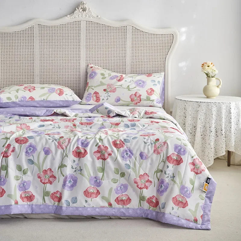 Afralia™ Summer Thin Quilt Cotton Blanket Bedding Filler Twin Queen Size