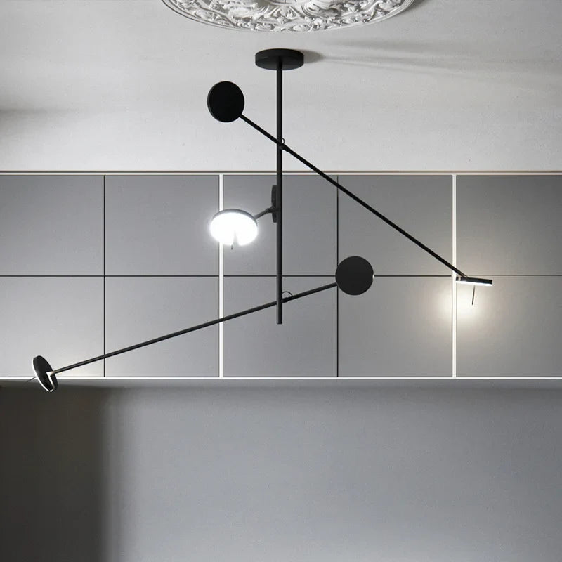 Afralia™ Rotatable Arm LED Chandelier: Minimalist Nordic Design for Living/Dining/Hall Light