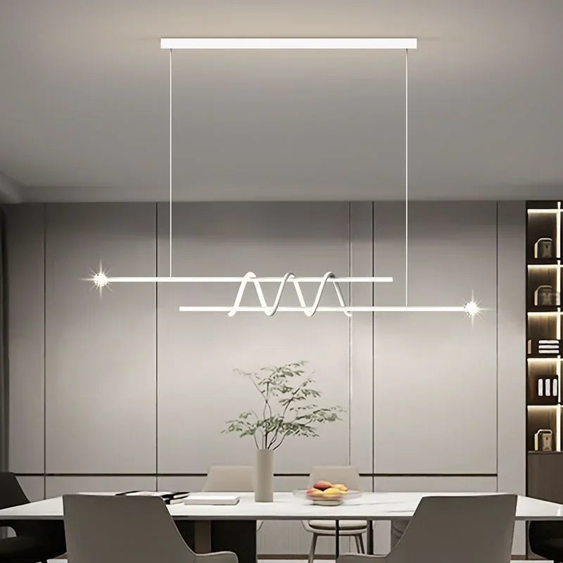 Afralia™ Modern LED Chandelier for Dining Table, Luxe Bar Decor, Simple Atmosphere Lamp