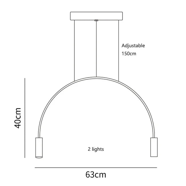 Afralia™ Arc Pendant Light Chandelier - LED Suspension Lamp for Kitchen Island