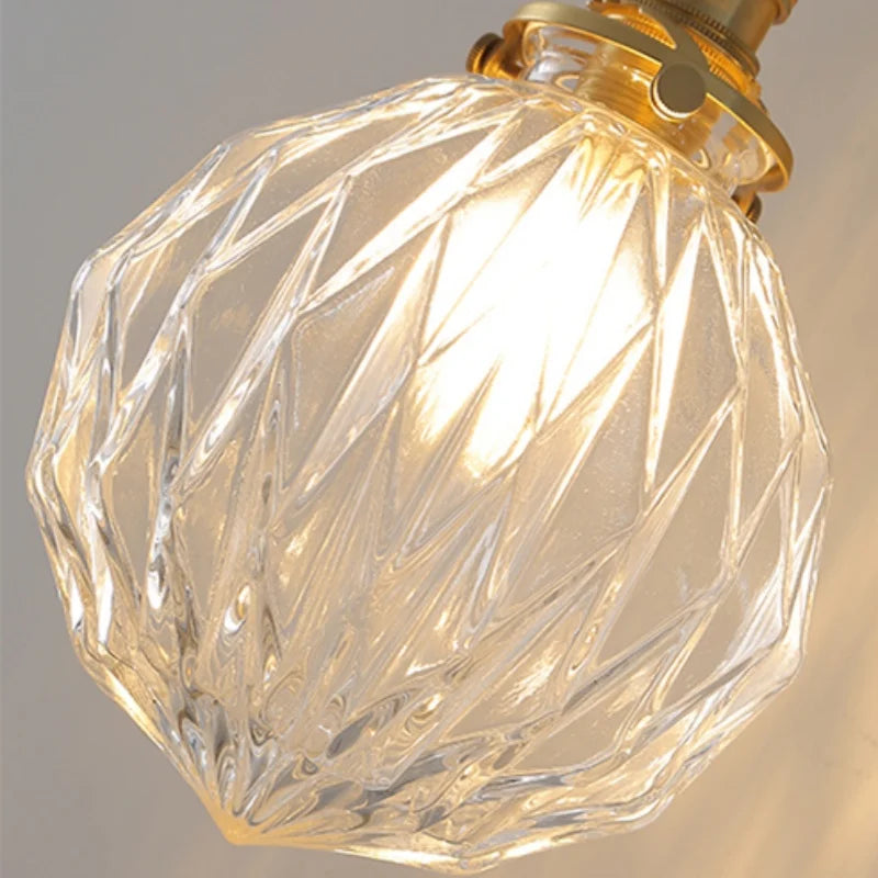 Afralia™ Nordic Glass LED Wall Lights with Switch for Living Room & Bedroom