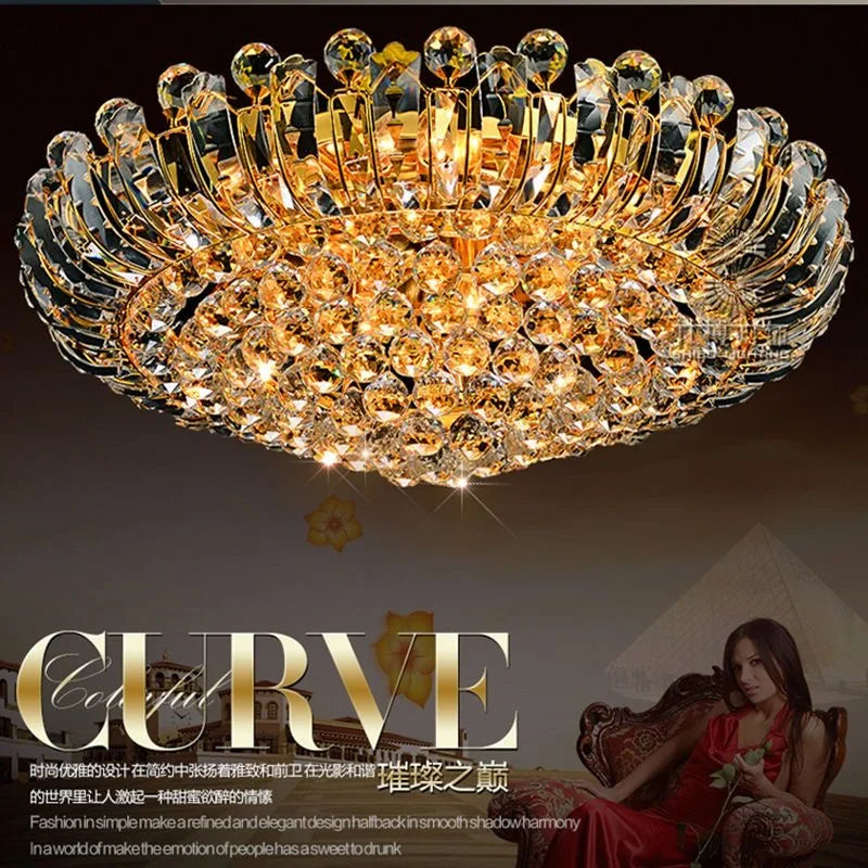 Afralia™ Lux Crystal LED Ceiling Light for Living Room & Bedroom
