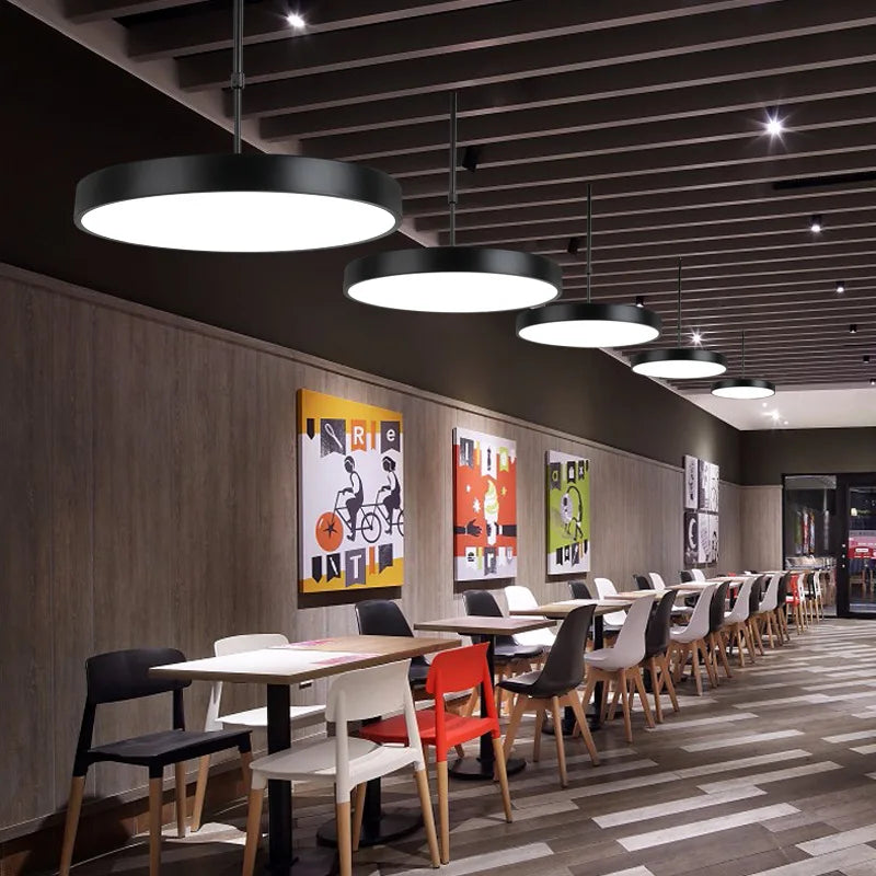 Afralia™ Modern LED Pendant Lights - Macaron Minimalist Circular Chandelier