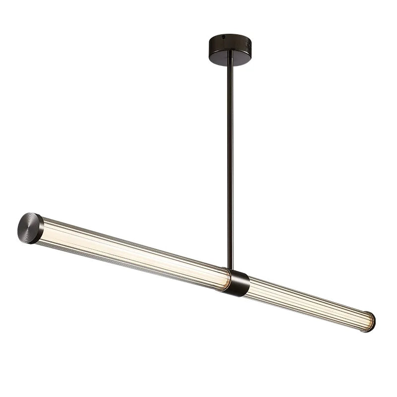 Afralia™ Black Copper Glass Pendant Dining Room Hanging Lamp Luxe Ceiling Decor