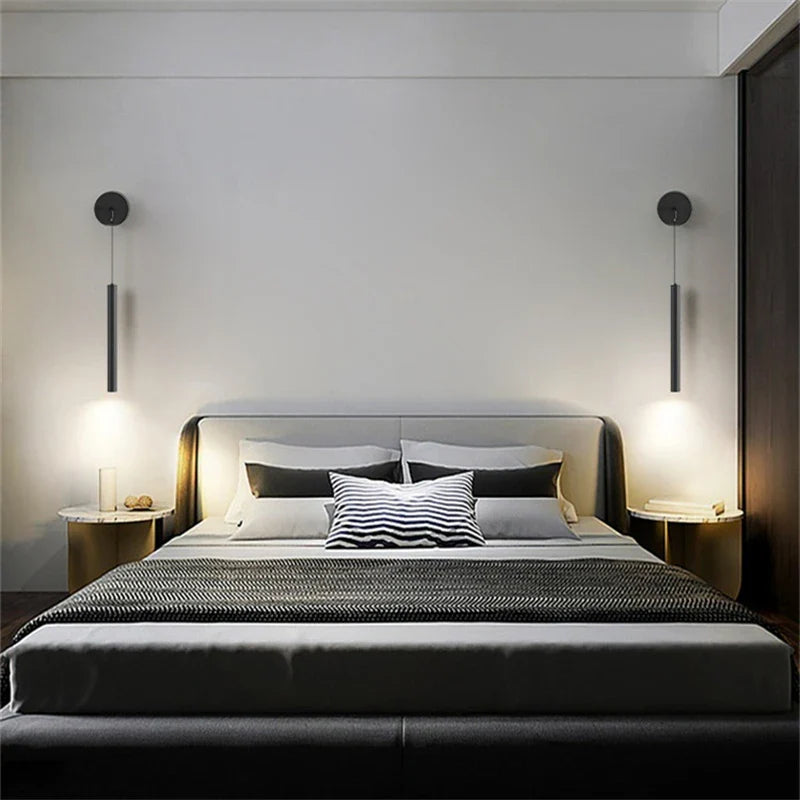 Afralia™ LED Wall Lamp Bedroom Modern Simple Living Room Eye-Protection Spot Light