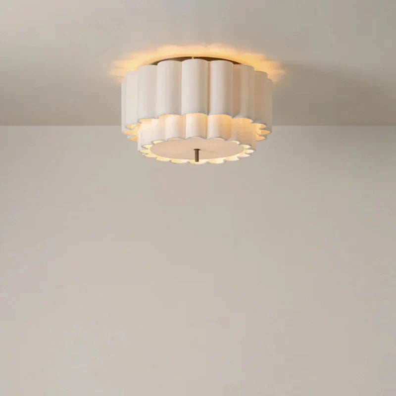 Afralia™ Scalloped Fabric Chandelier Retro Bohemia Pendant Lamp for Living Dining Bedroom