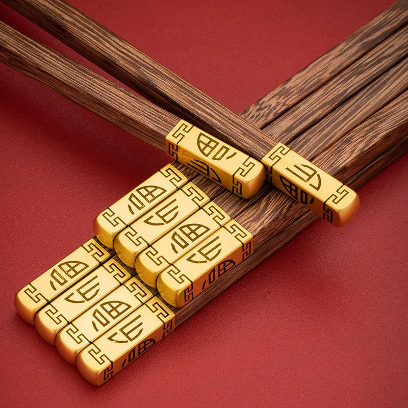 Afralia™ Chicken-wing Wood Chopsticks Set