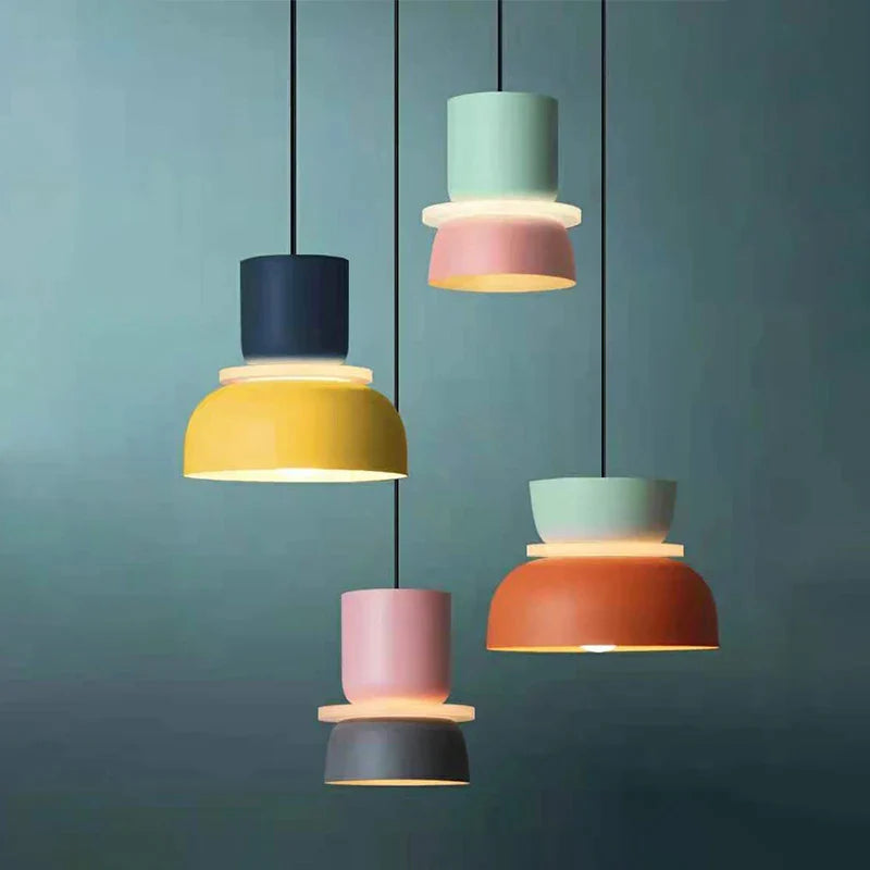 Afralia™ Macaron Nordic LED Pendant Light: Minimalist Ceiling Lamp for Home Decor
