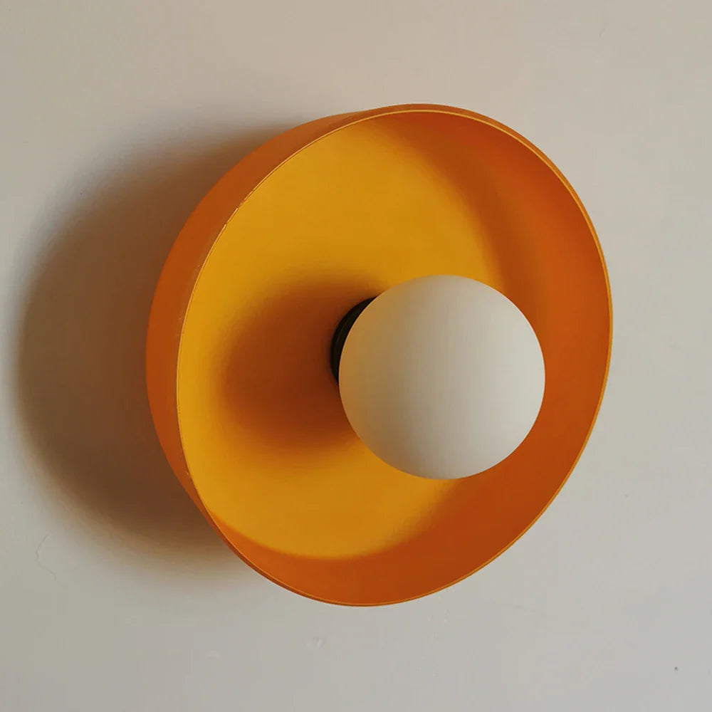 Nordic Glass Wall Lamp LED Sconce Bedroom Living Room Colorful Afralia™ Light