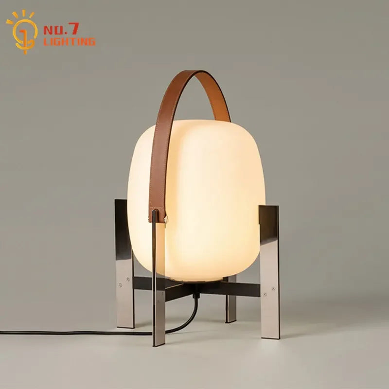 Afralia™ Designer Metal Glass Art Table Lamp LED E27 Modern Light Fixtures for Home or Office