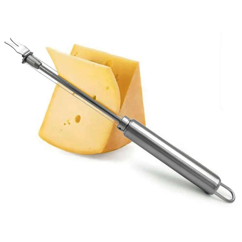 Afralia™ Cheese Board Set with Adjustable Wire Slicer, Butter Cutter and Kitchen Tools