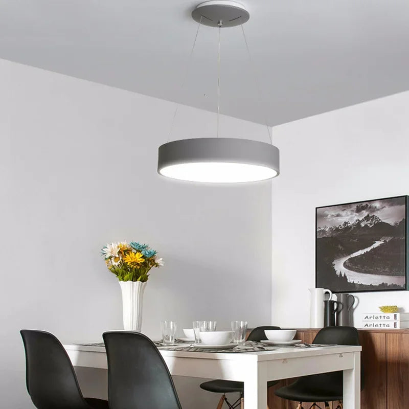 Afralia™ Circle LED Pendant Light Modern Chandeliers for Home Decor and Dining Room