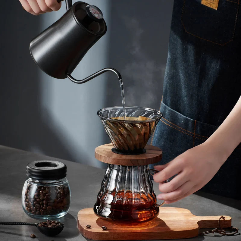 Afralia™ Glass Coffee Brewer: Handcrafted Pot for Sharing, Filter Cup, and Teapot