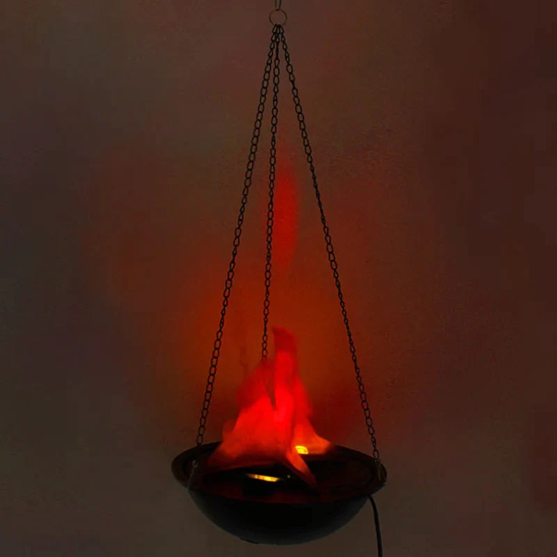 Afralia™ Electronic Brazier Flame Lamp for Halloween Decor, Bar & Hotel Ambiance