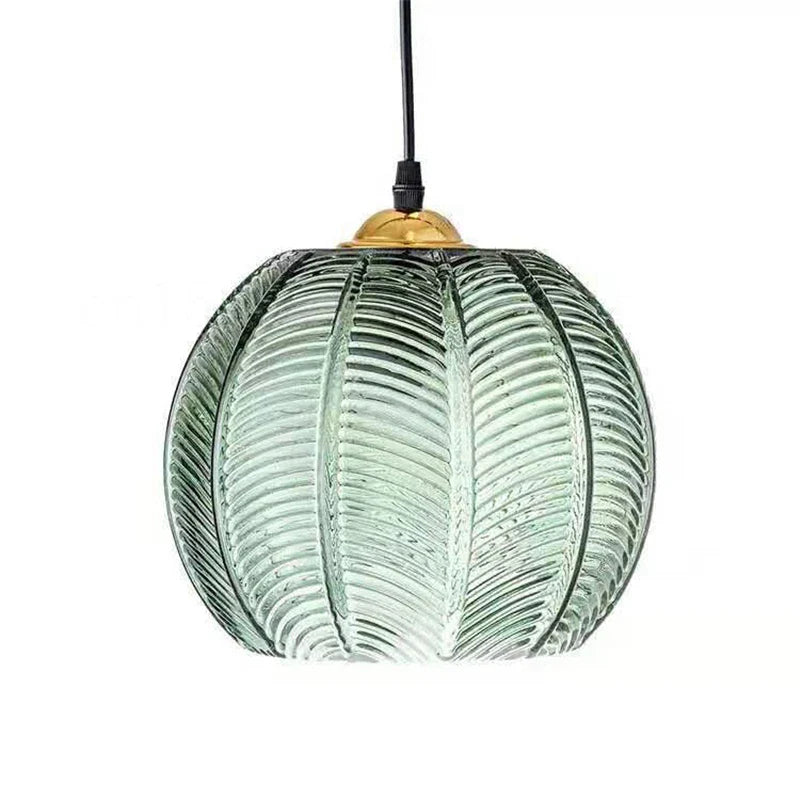 Nordic Green Glass Pendant Lights by Afralia™ for Modern Living Room and Bedroom Decor