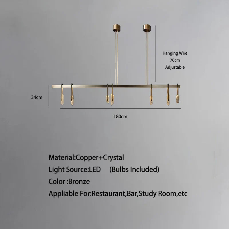 Afralia™ Crystal Pendant Light - Vintage Modern LED Hanging Fixture