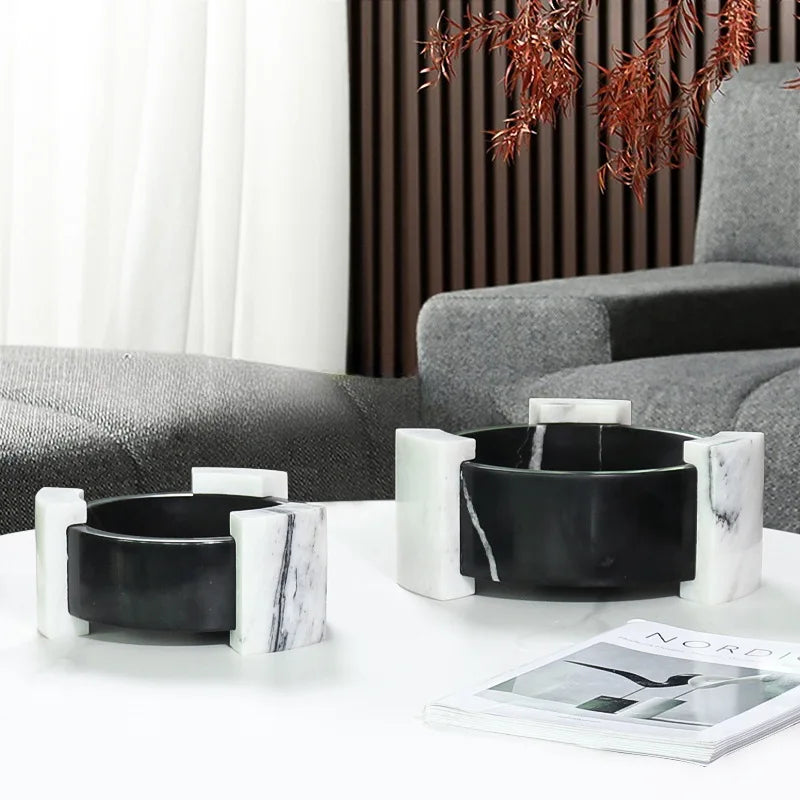 Afralia™ Marble Reception Tray: Luxury Fruit Bowl for Kitchen and Coffee Table Decor