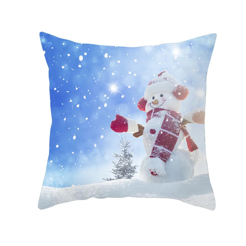 Snowman Pillow Cover Winter Home Decor by Afralia™