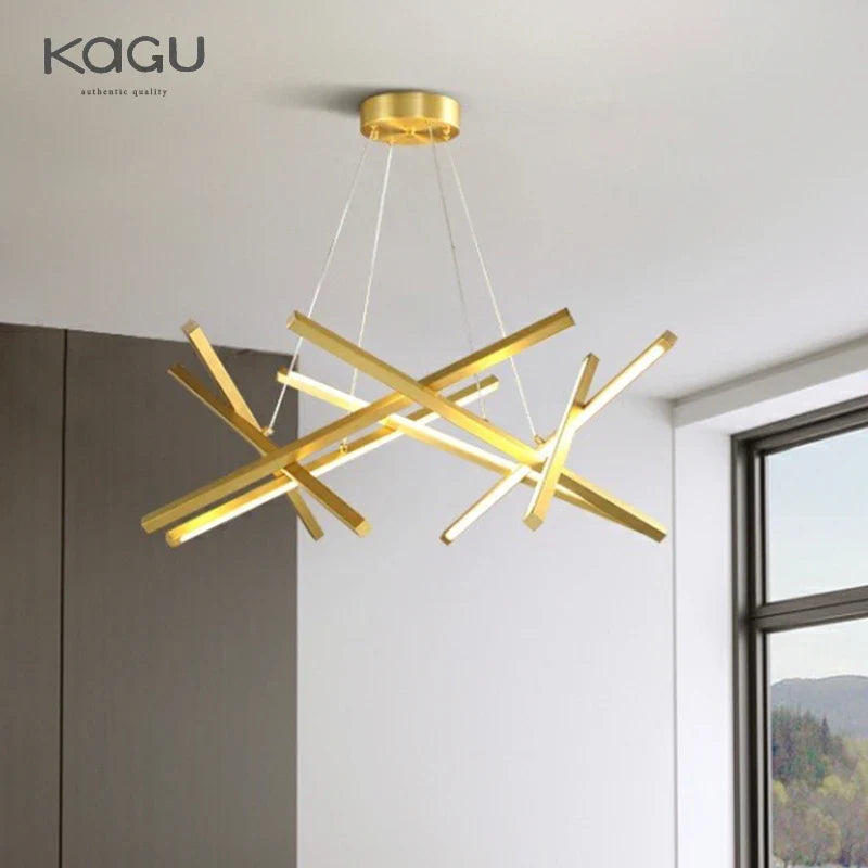 Afralia™ LED Chandelier Remote Control Ceiling Pendant Light for Living Room, Dining Room, Bedroom