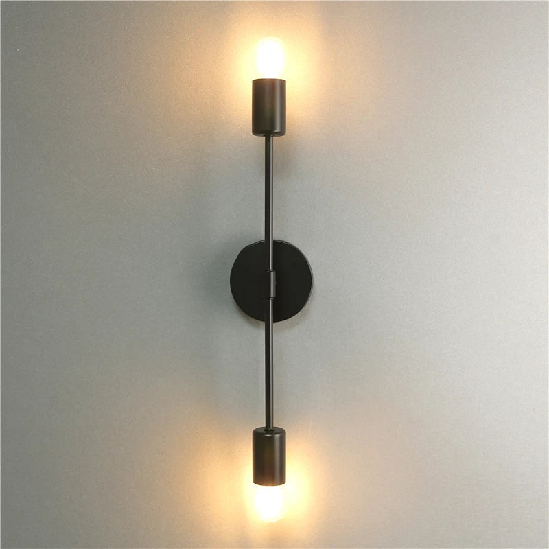 Afralia™ LED Wall Lamp: Modern Two Arm E27 Bedroom Lighting for Bedside, Bathroom Mirror, Vanity.