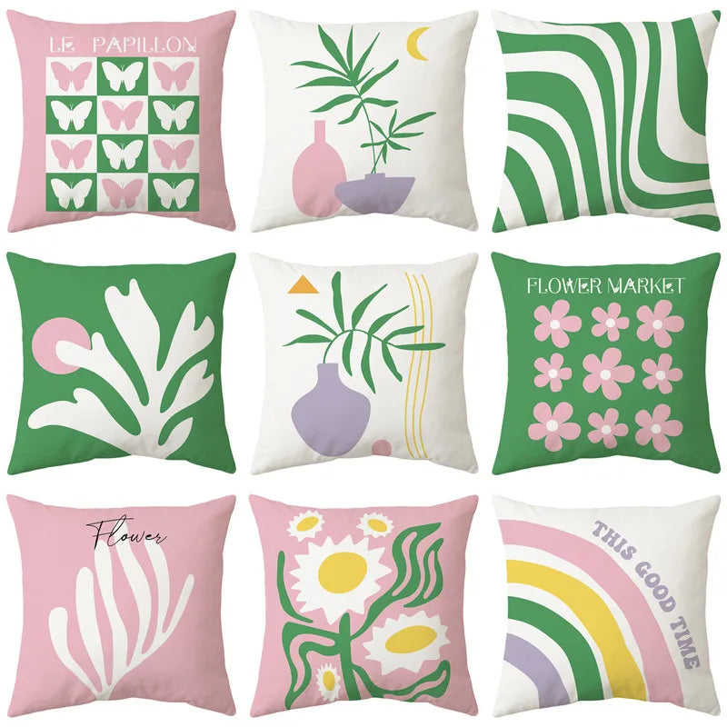 Afralia™ Butterfly Pillowcase 45x45cm Modern Simple Design for Home Office Decor