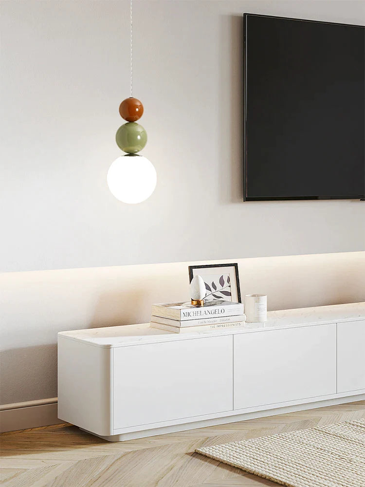 Afralia™ Colorful Ball Glass Pendant Lights for LED Living Room Bedroom Decor