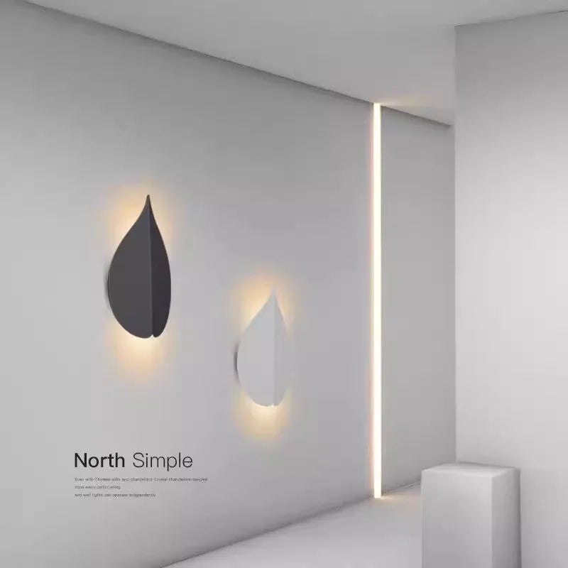 Afralia™ Leaf Design LED Wall Lamp for Modern Living Room and Bedroom