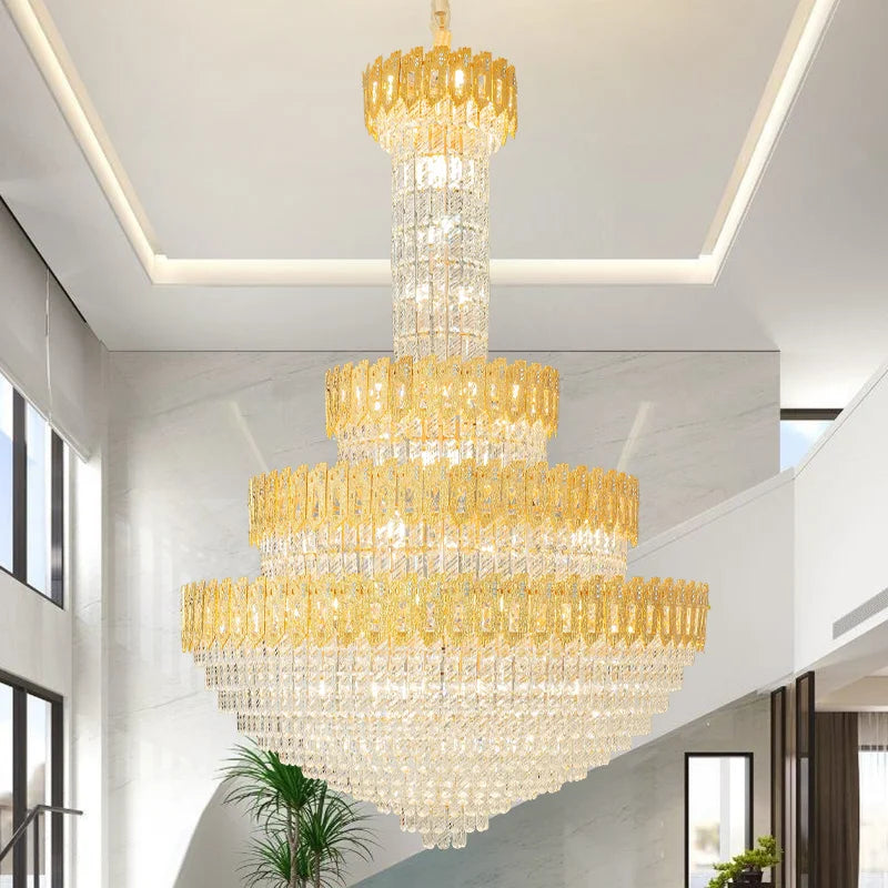 Afralia™ Postmodern Crystal Chandelier for Luxury Living Room and Hotel Lobby