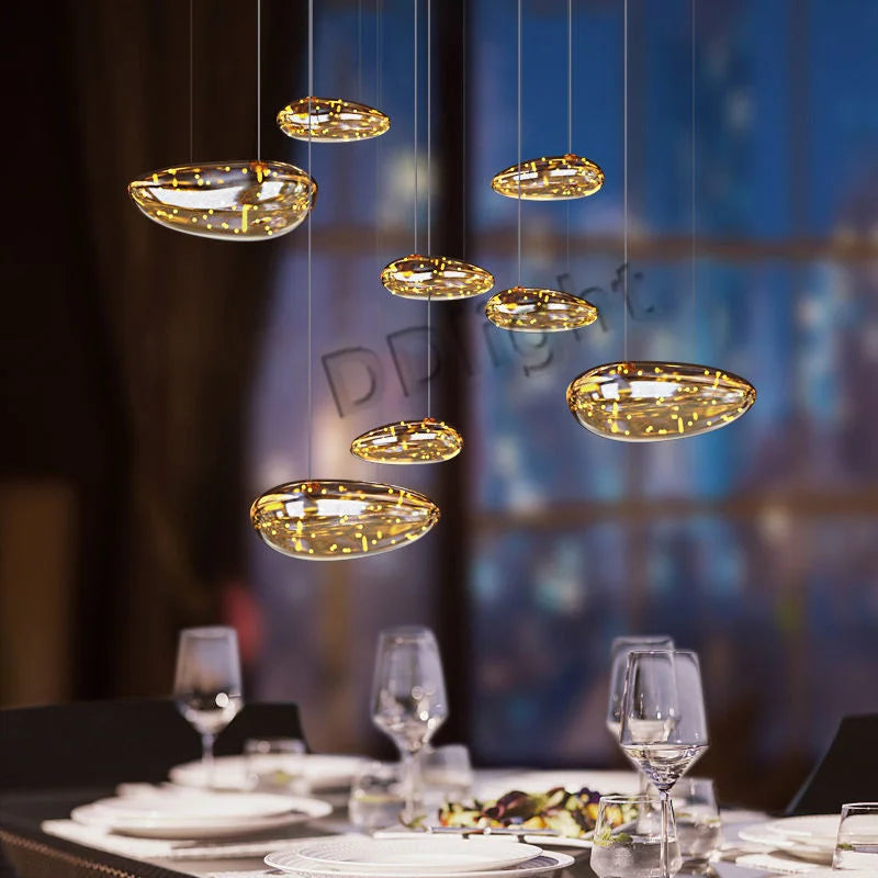 Afralia™ LED Drop Chandelier Lighting for Living Dining Table Decor