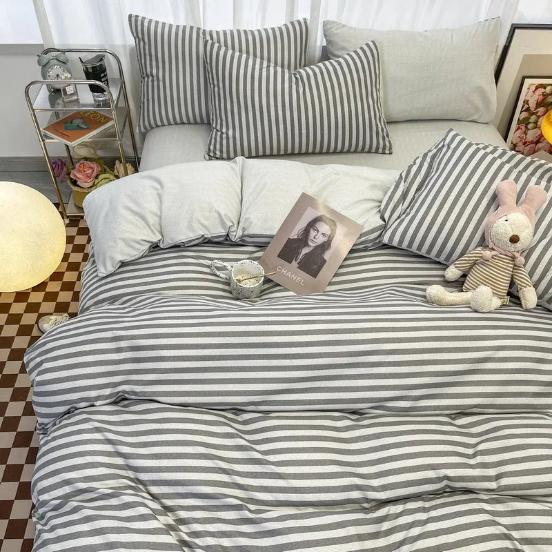 Afralia™ Geometric Pattern Bedding Sets: King & Queen Sizes, Smooth & Breathable Bedclothes