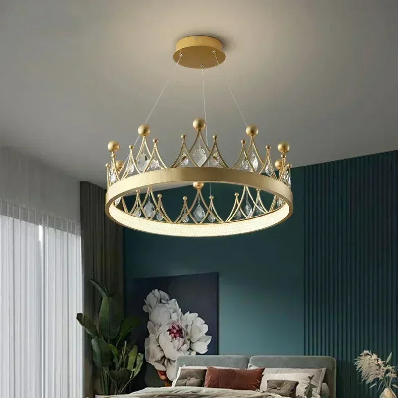 Afralia™ Nordic Princess LED Chandelier for Home Living Dining Bedroom - Simple Elegant Design