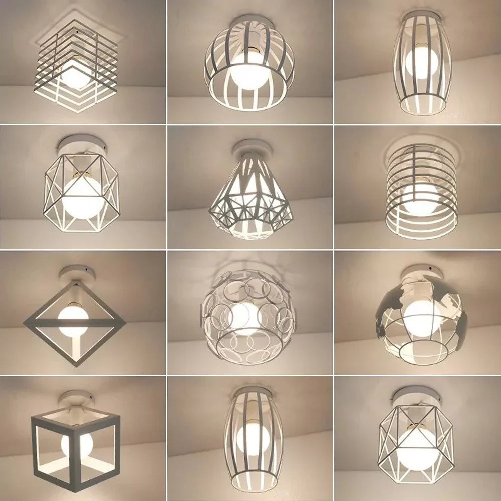 Afralia™ Industrial E27 Ceiling Lamp: Vintage Retro Loft Style for Home Living Room and Kitchen Decor