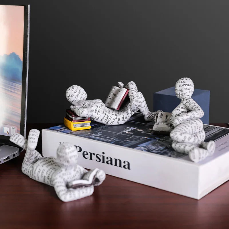 Afralia™ Resin Thinker Statue for Home Office Decor