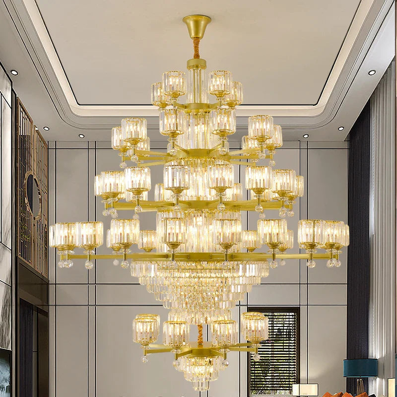Afralia™ Crystal Chandelier: Elegant Retro Lighting for Living Room, Bedroom, and Dining Area