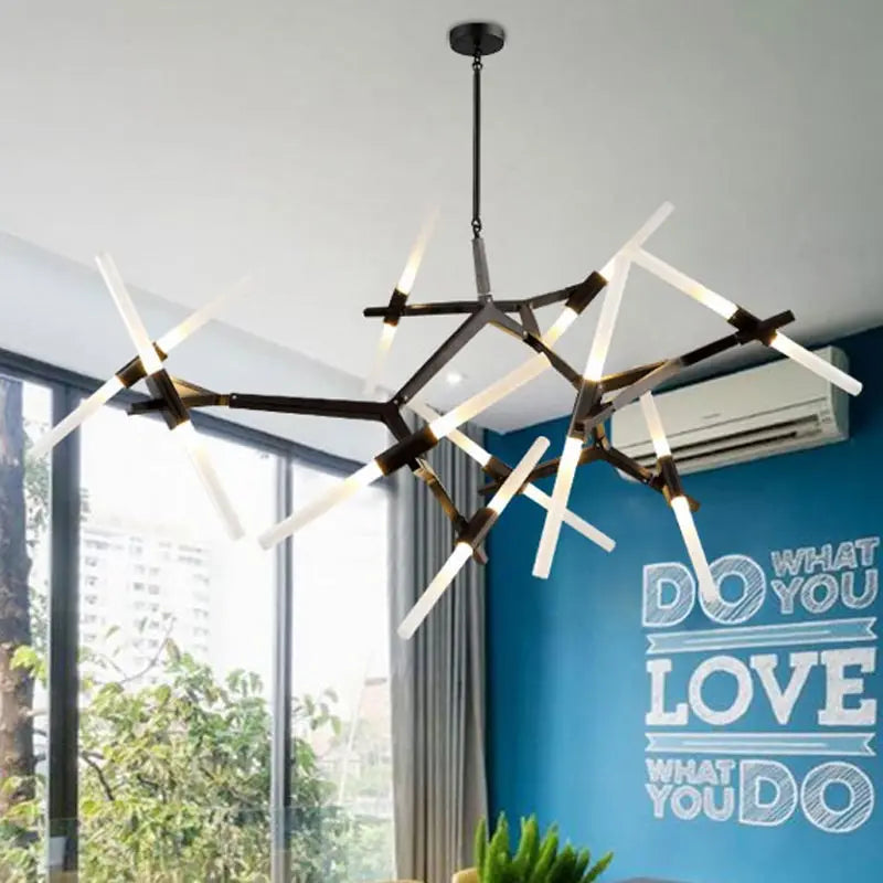 Afralia™ Glass LED Chandelier Ceiling Light for Modern Nordic Design Home Decor