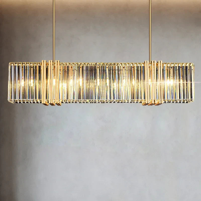 Afralia™ Luxe E14 LED Crystal Pendant Chandelier: Elegant Dining Room Lighting