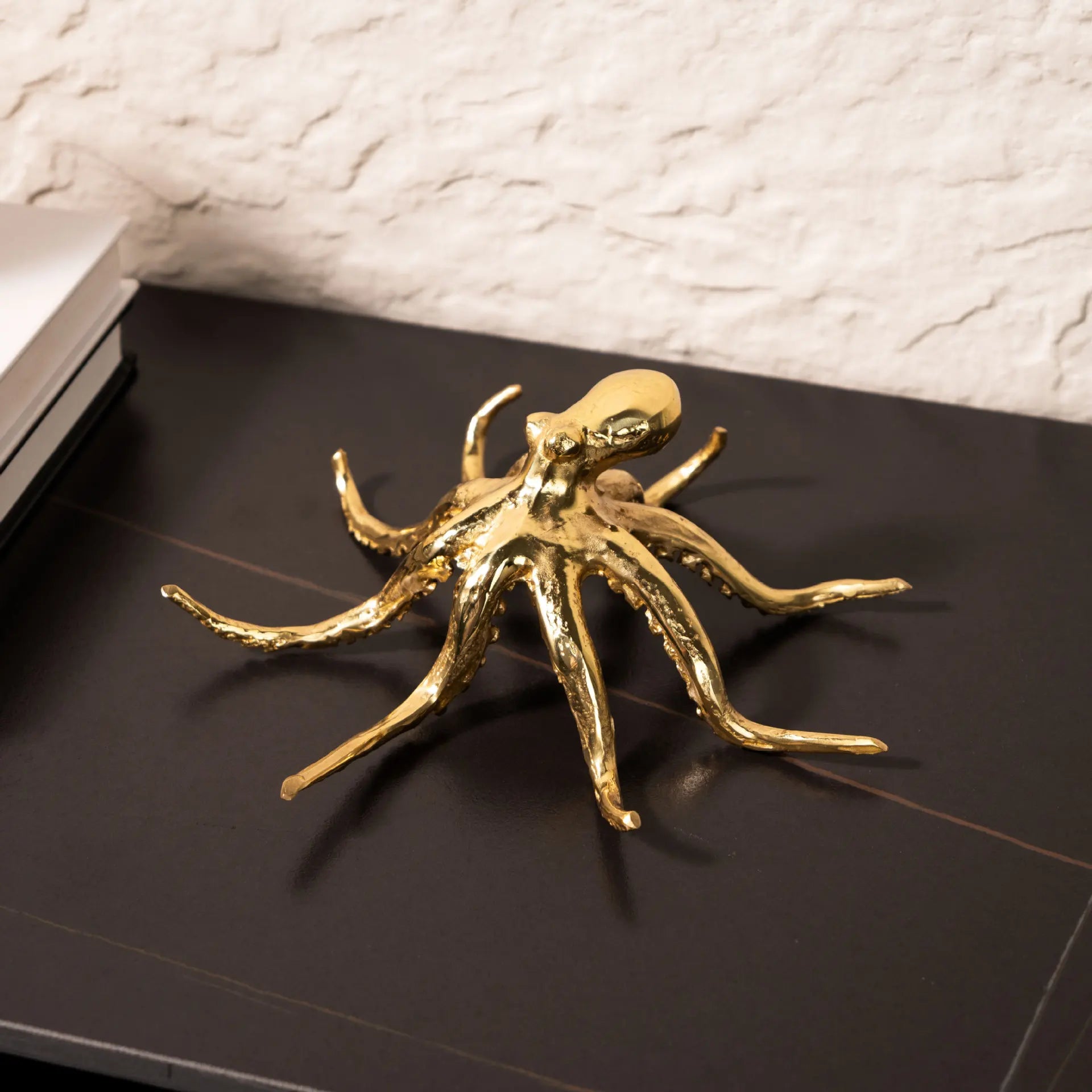 Afralia™ Golden Octopus Metal Sculpture - Home Decor Figurine