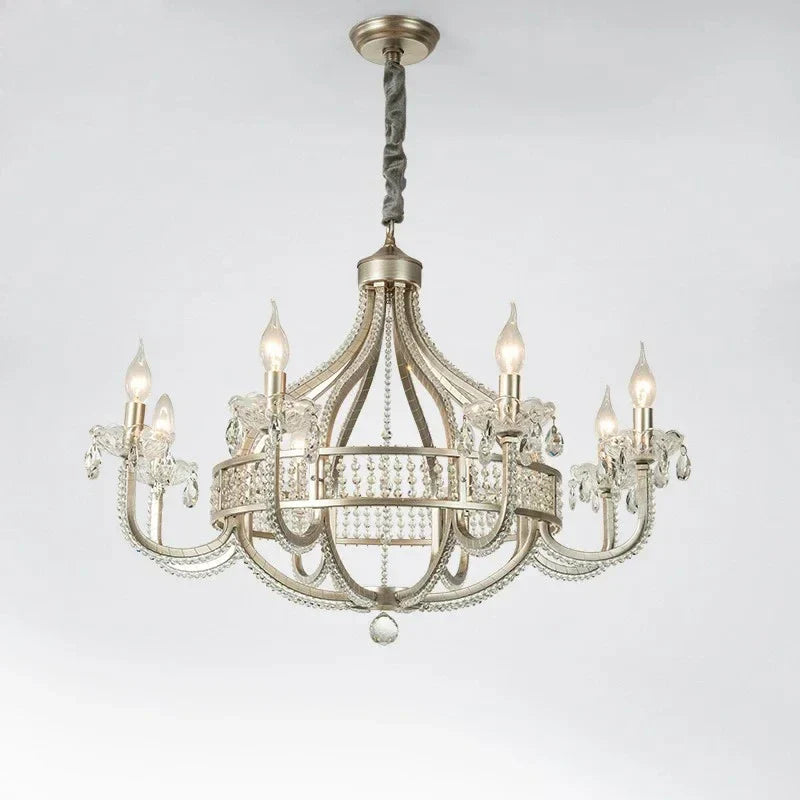 Afralia™ Crystal Chandelier: Elegant France Chrome Pendent Lamp for Living Room, Dining Room, Bedroom