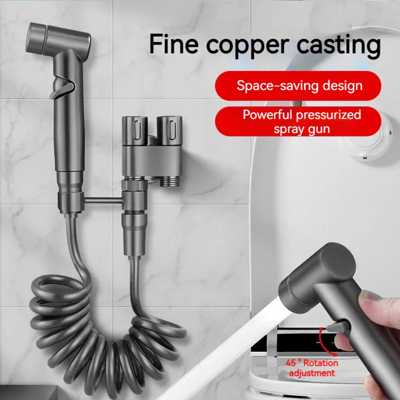 Afralia™ Handheld Bidet Spray Gun Set for Bathroom Cleaning and Women's Hygiene