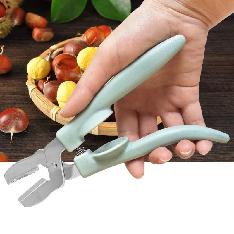 Afralia™ Chestnut Cracker Scissors Nut Opener Durable Cutter Peeler Tool Pecan