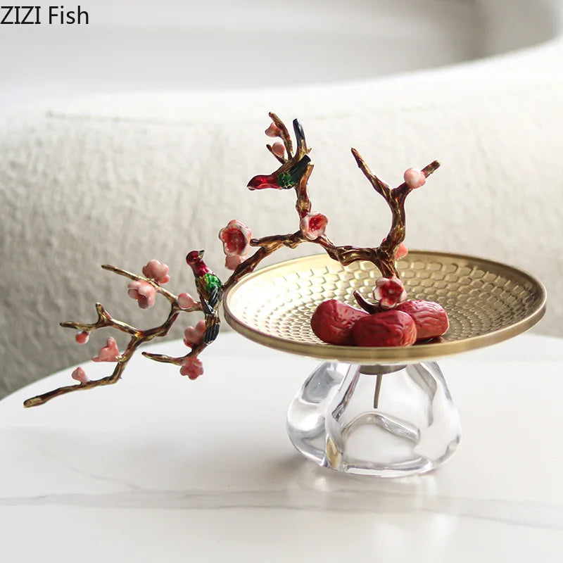 Afralia™ Plum Blossom Branch Decorative Fruits Bowl Set