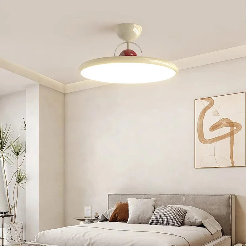 Afralia™ Cream Iron Nordic LED Ceiling Light - Indoor Decorative Luminaires