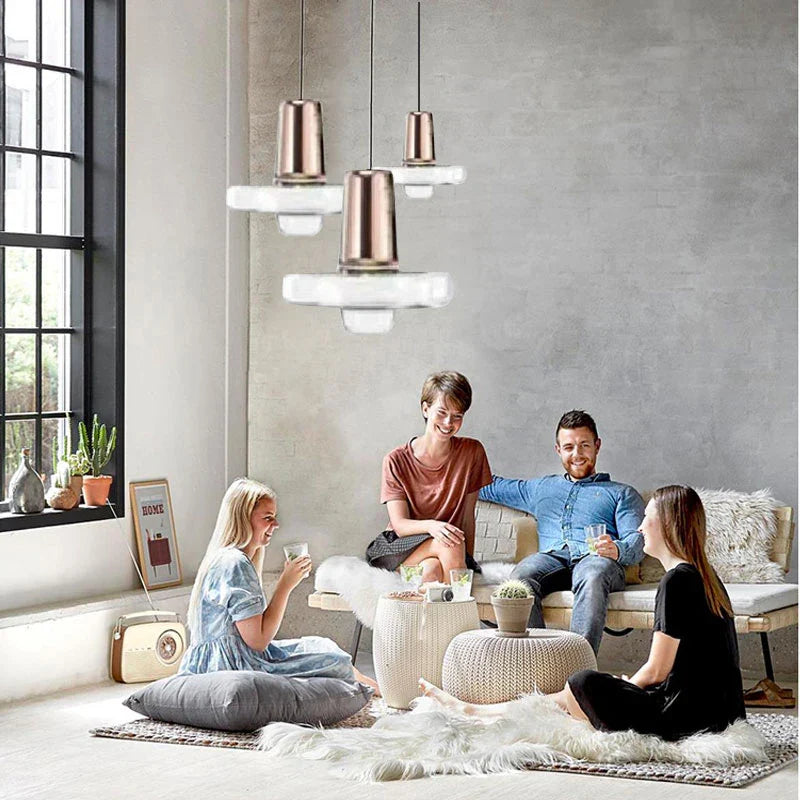 Afralia™ Glass Pendant Light: Nordic Minimalist Design for Restaurant Decor