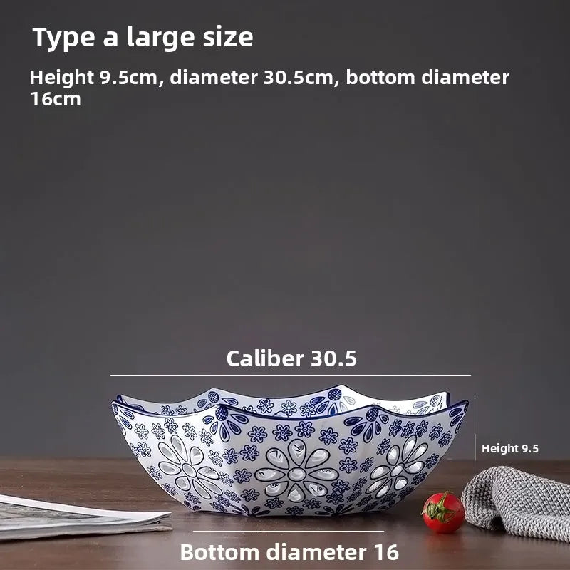 Afralia™ Porcelain Fruits Bowl: Embossed Texture, Hollowed Out, Home Kitchen Storage Tray