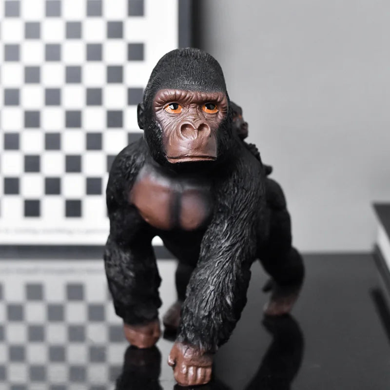 Afralia™ Orangutan Monkey Parent-child Resin Sculpture - Home Decor Figurine