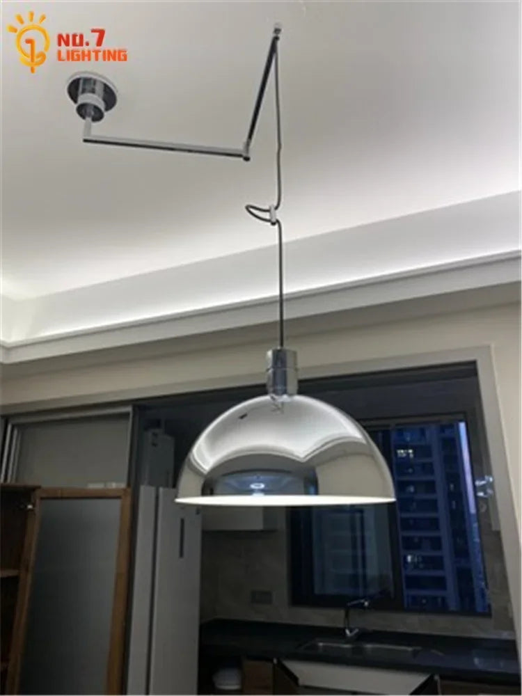 Afralia™ Medieval Design Swing Arm Pendant Light LED E27 Industrial Hanging Lamp