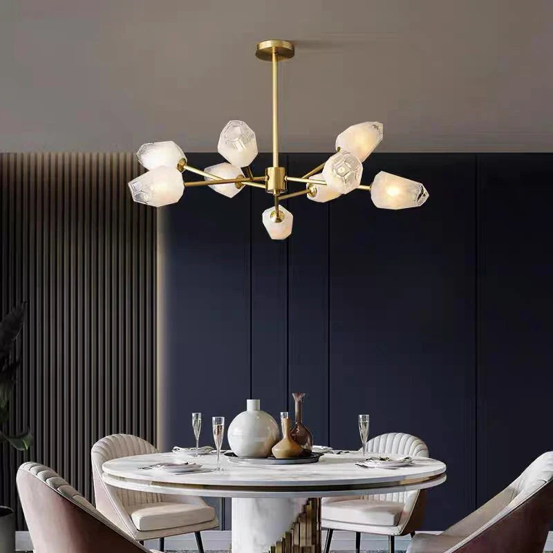 Afralia™ Luxury Glass Pendant Lights for Dining Table - LED Nordic Style Lighting
