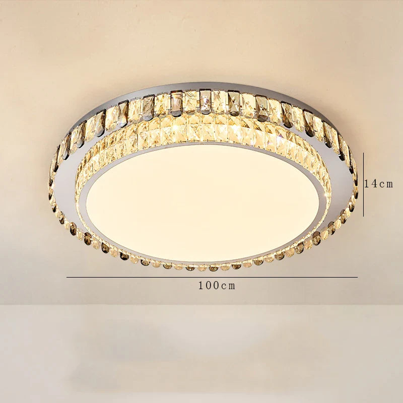 Afralia™ Modern Crystal LED Ceiling Chandelier for Living Room and Bedroom